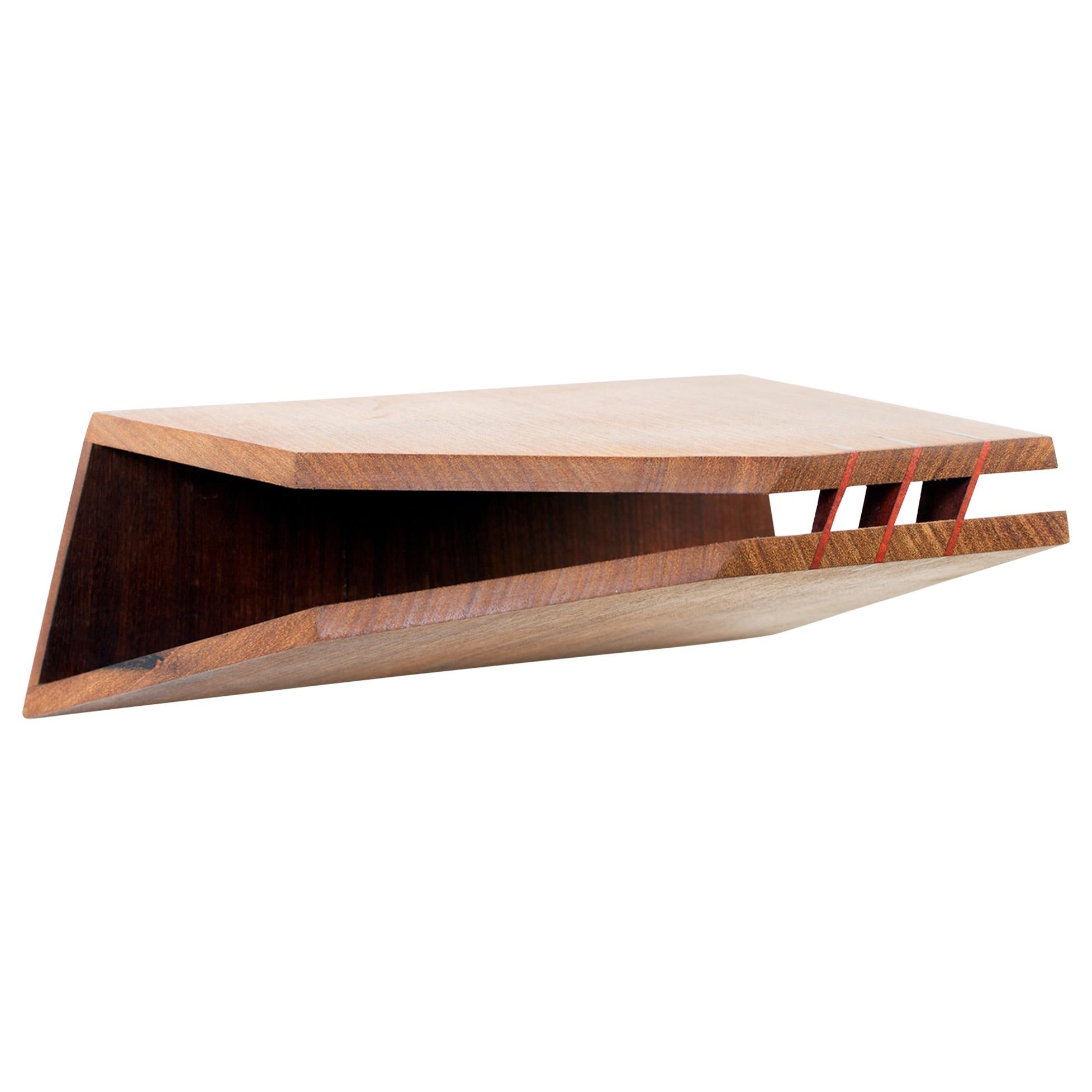 Komodo Contemporary Floating Night Stand in Brazilian Hardwood by Knót Artesanal For Sale