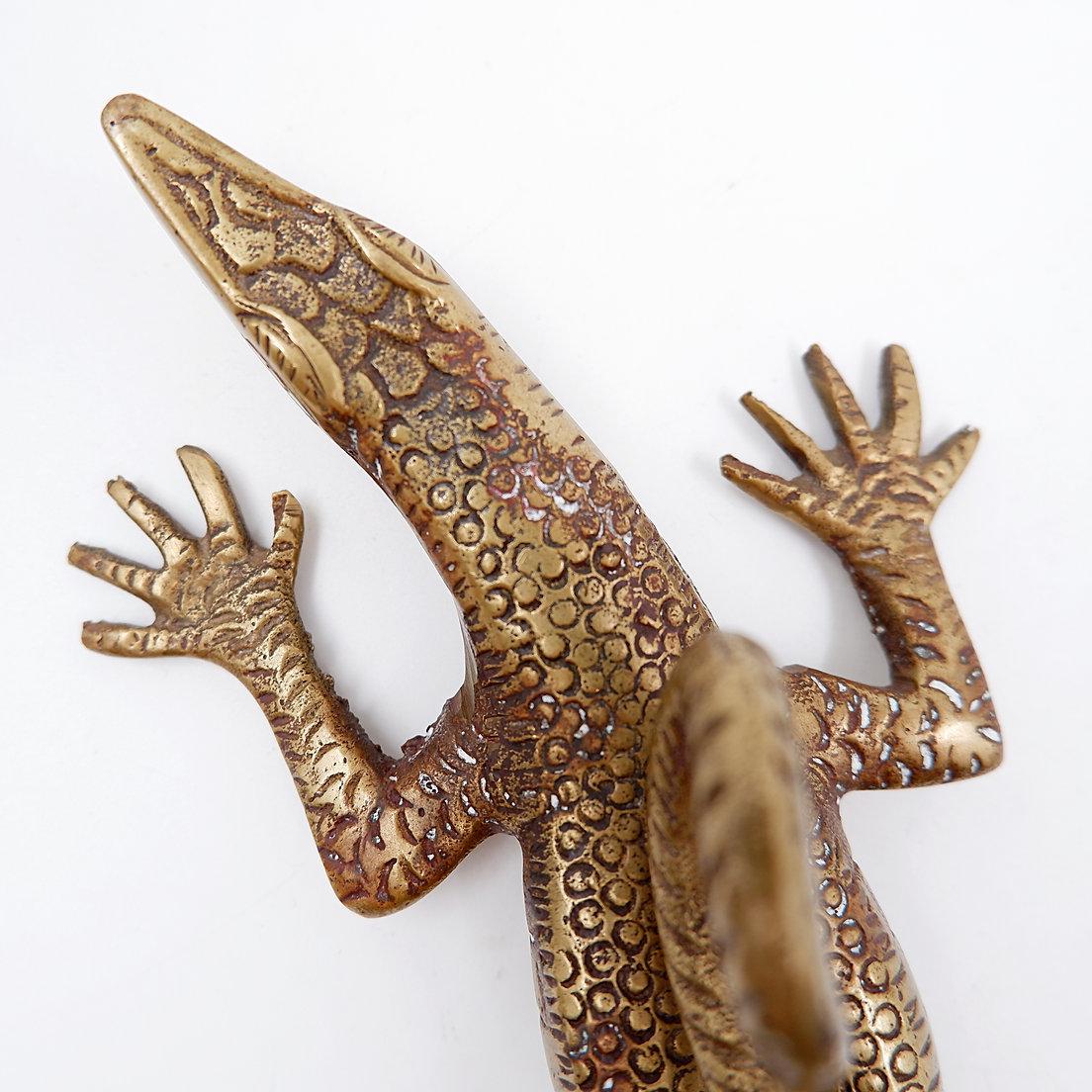 Maniglia in ottone Komodo Lizard in vendita 5
