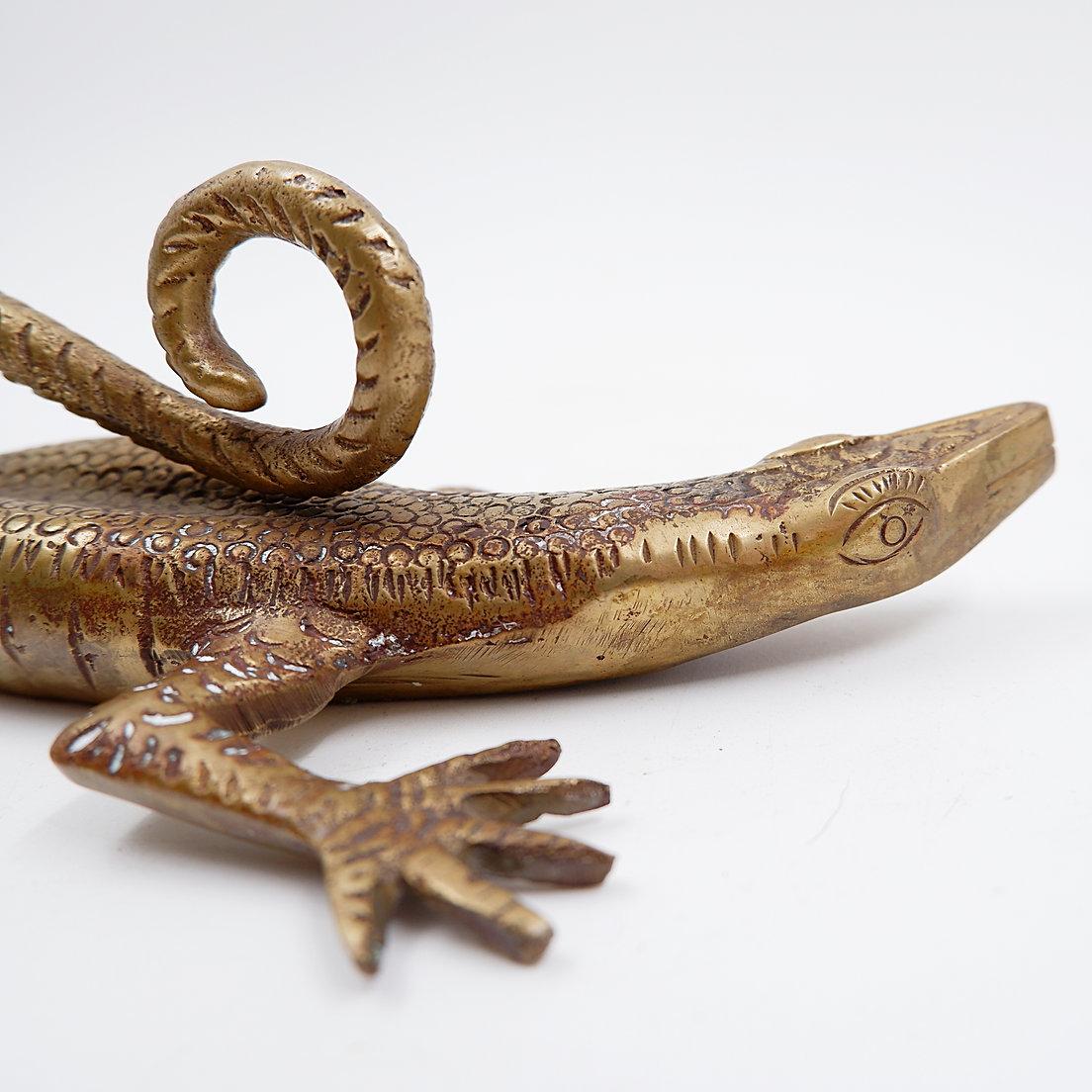 Maniglia in ottone Komodo Lizard in vendita 7