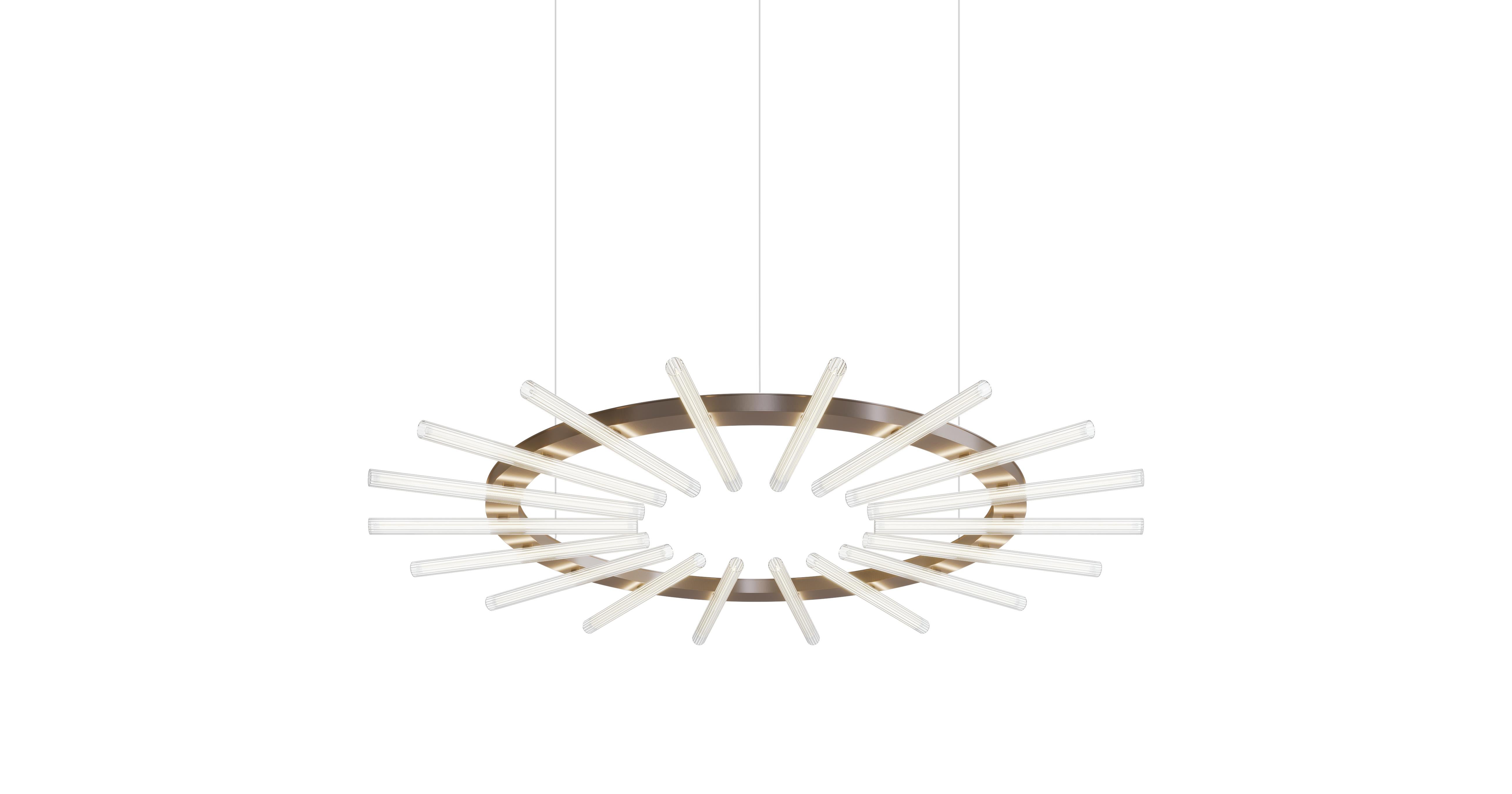 Anodizzato Lampada a sospensione contemporanea Komorebi Small Round Greene & Greene in alluminio di JSPR in vendita