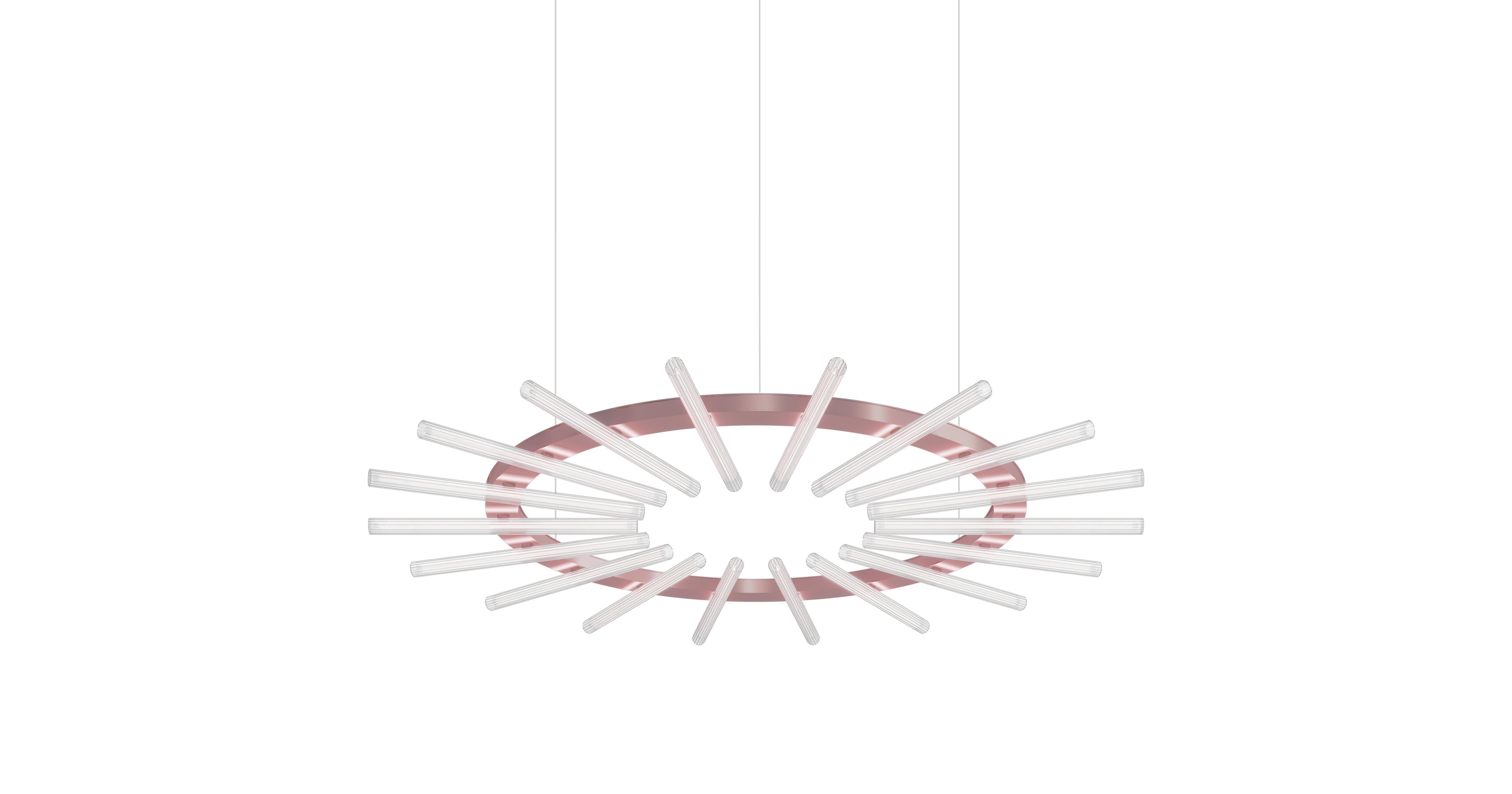 Alluminio Lampada a sospensione contemporanea Komorebi Small Round Greene & Greene in alluminio di JSPR in vendita