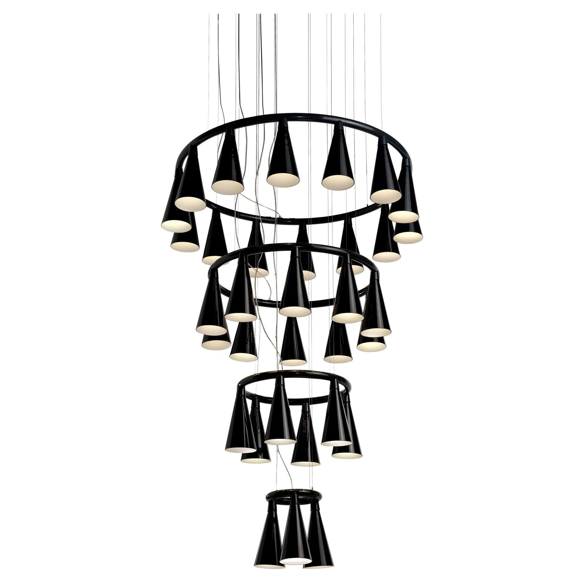 Komori R14 + R10 + R6 + R3 by nendo — Murano Blown Glass Chandelier For Sale