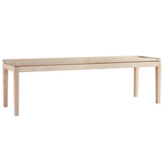 Kompson Backless Bench, Entryway or End of Bed Seating in Natural Ash