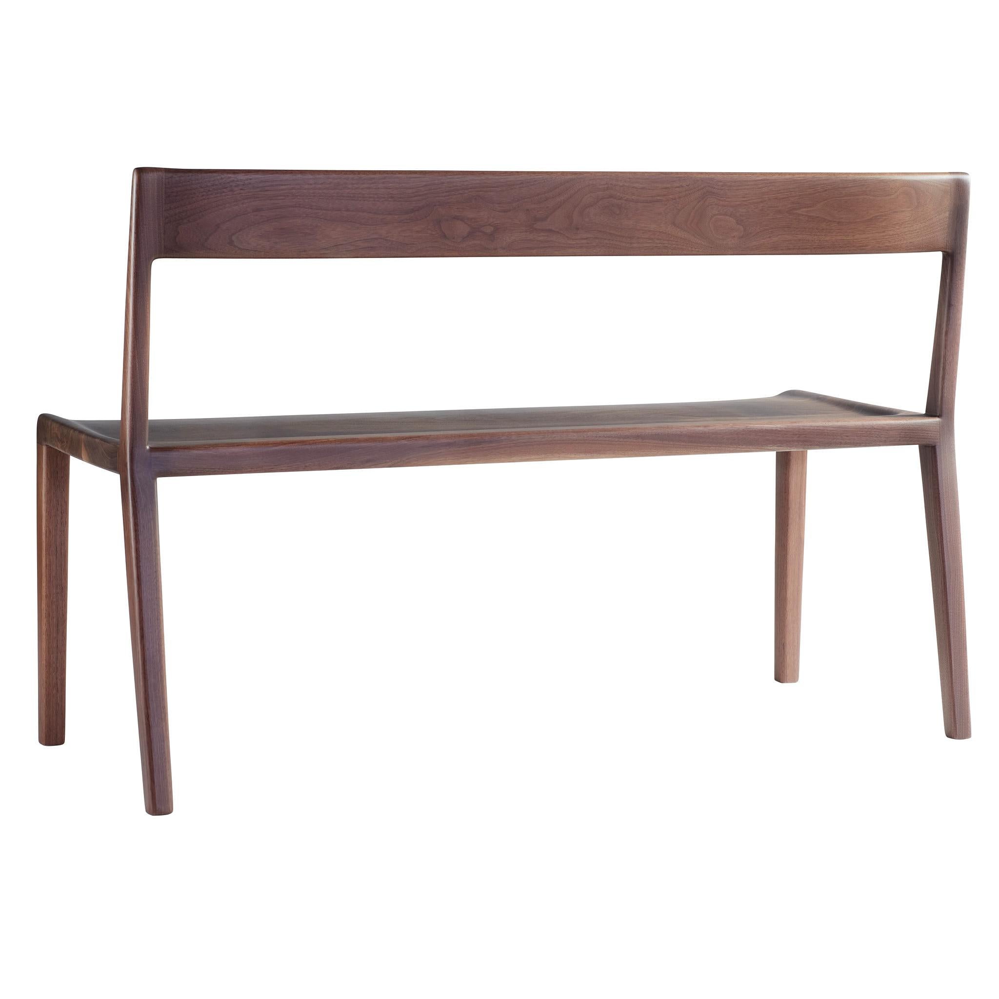 Kompson Bench, Entryway Seating in Walnut In New Condition For Sale In North Little Rock, AR