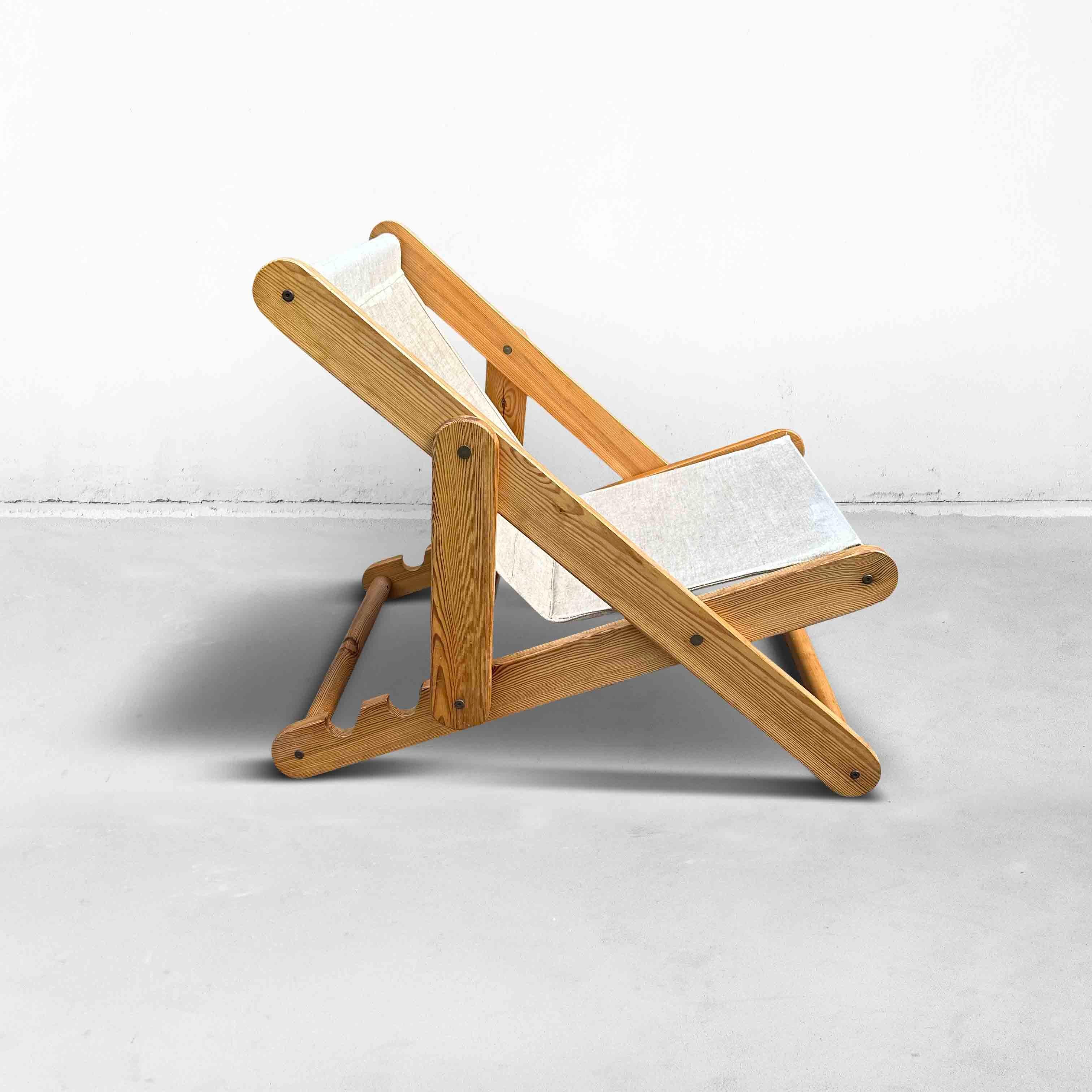 Canvas Kon Tiki Lounge Chair by Gillis Lundgren for Ikea, 1970s