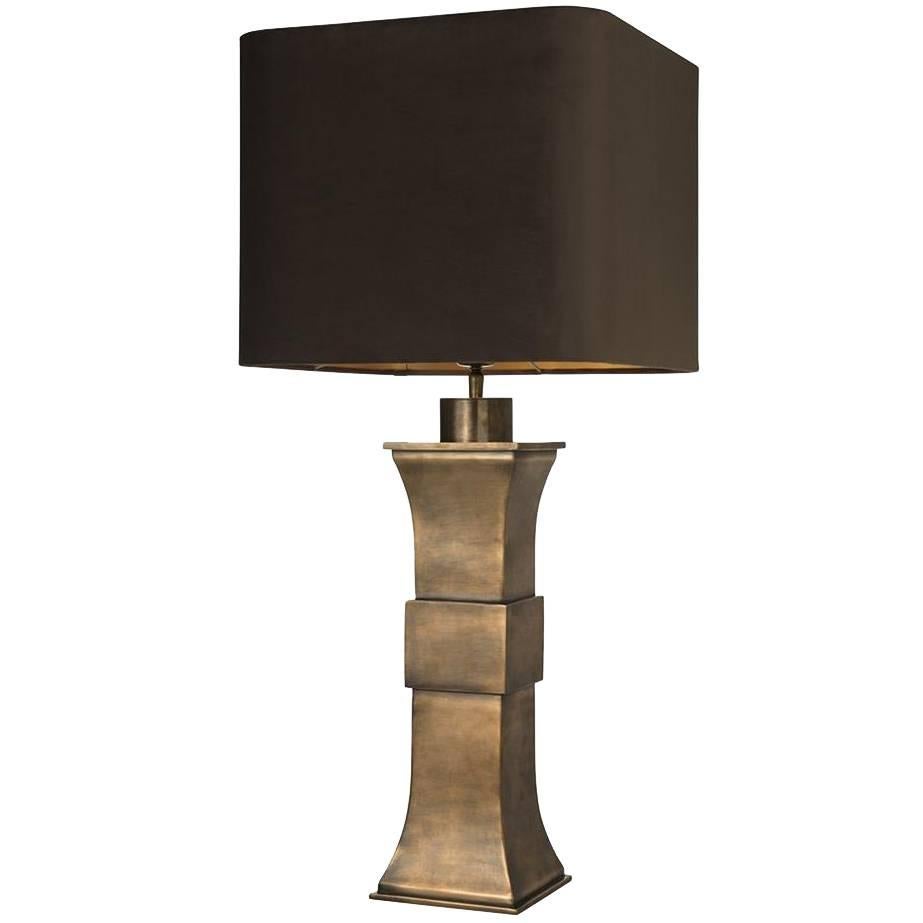 Nautical Table Lamp in Vintage Brass Finish For Sale at 1stDibs