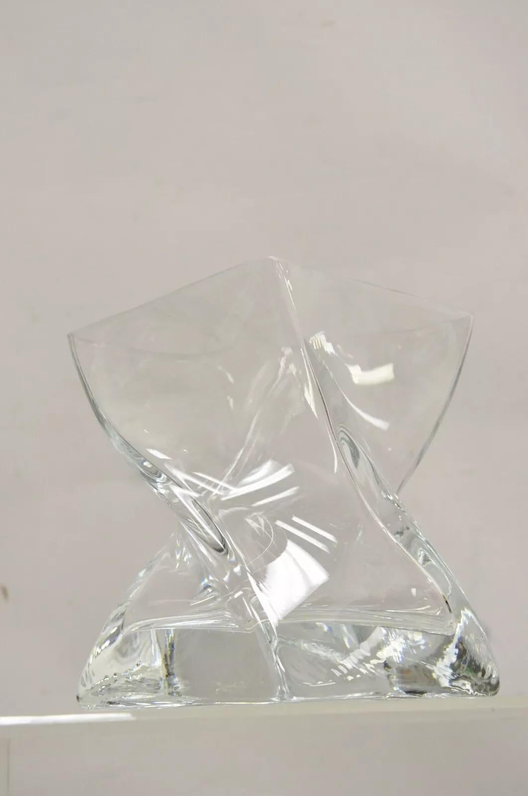 Moderno Konart Vaso di cristallo astratto moderno turco ritorto (A) in vendita
