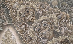 The Goddess Kali Appears to a Hunter - Balinese Ubud Painting Mask Dance