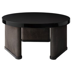 Konekt Armor Table basse ronde avec finition brillante et cotte de mailles