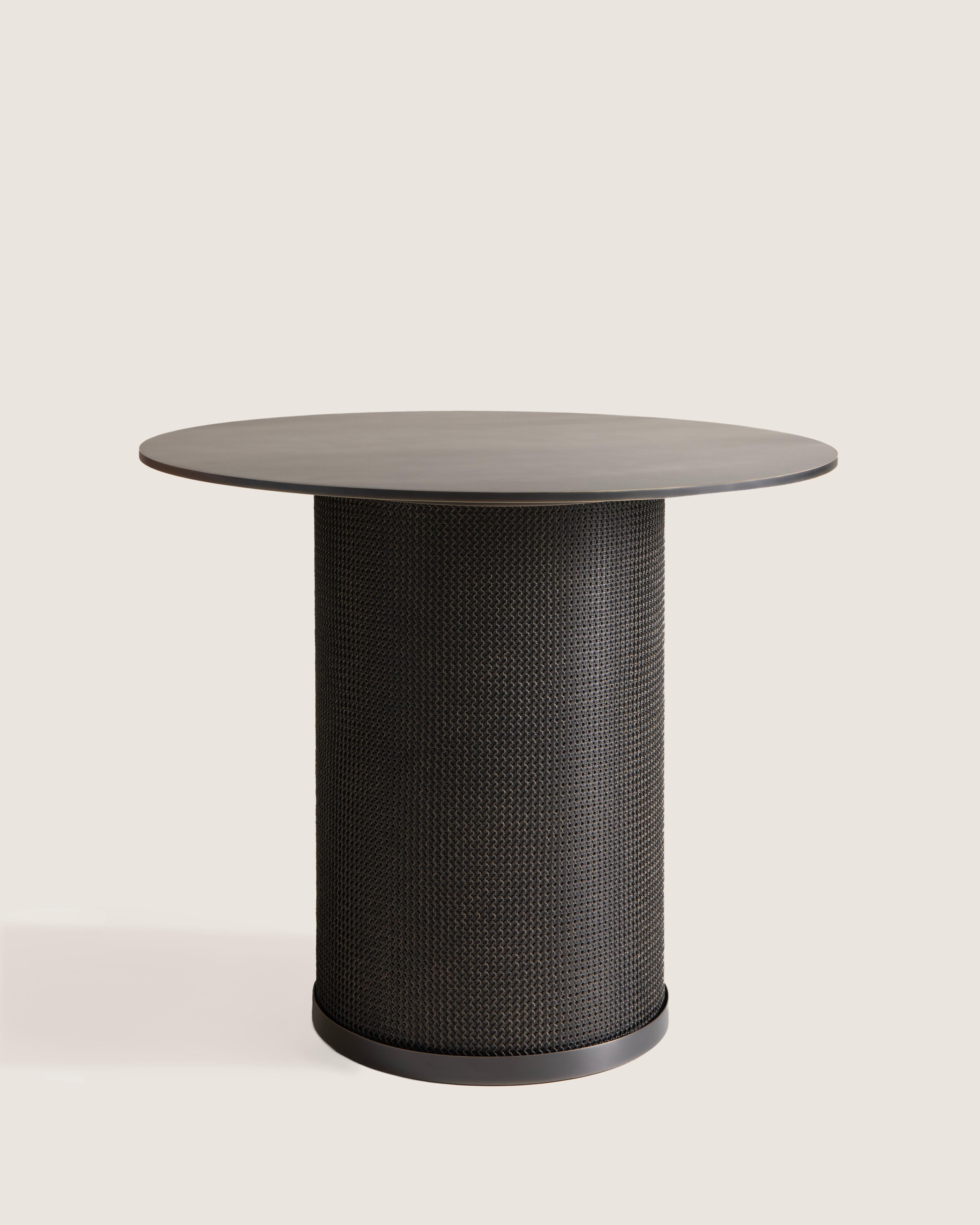 Part of the Armor Collection, the Armor side table is inspired by the intricate use of chainmail in Medieval armor. This table features a cylinder base cloaked with finished stainless steel chainmail.

Available in a variety of finish options. The