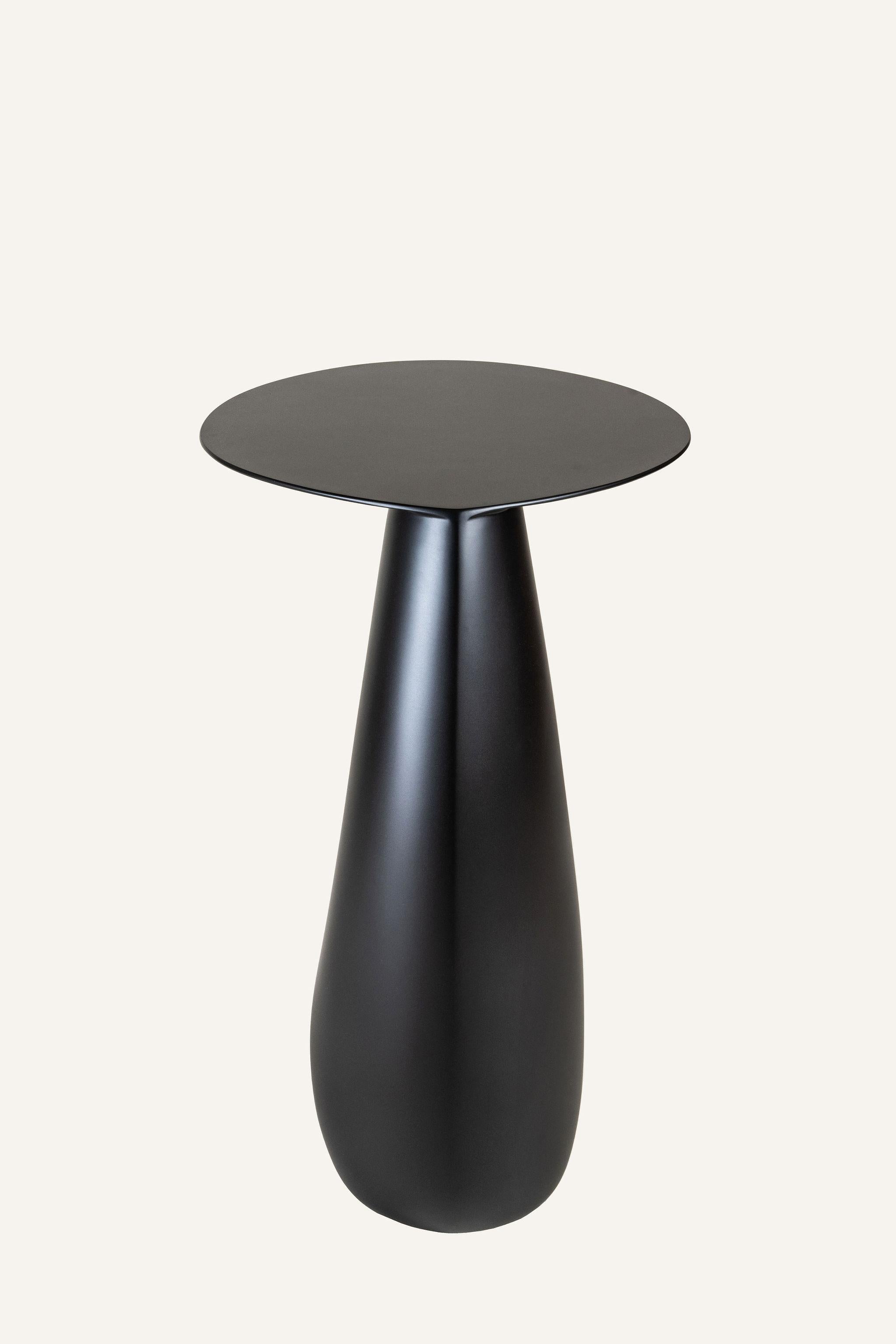 Konekt Dionis Side Table in Blackened Steel with Brass Detail For Sale 5