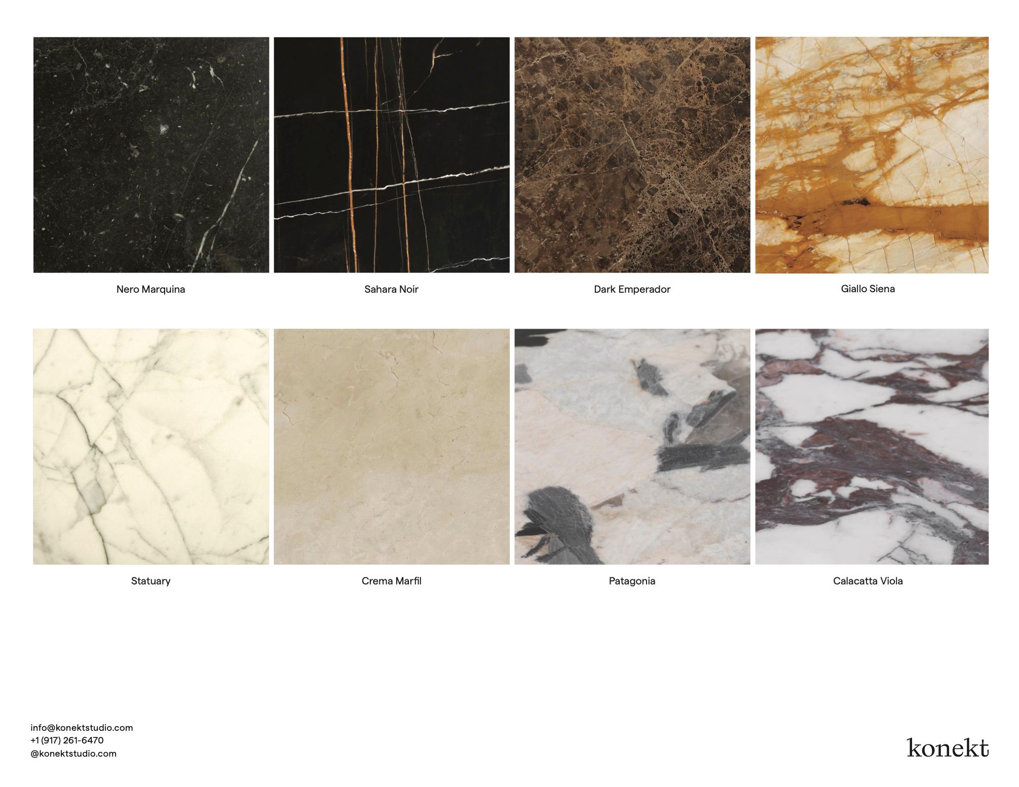 Konekt Nesting Silo Coffee Tables Small/Medium - Marble and Antique Brass For Sale 4