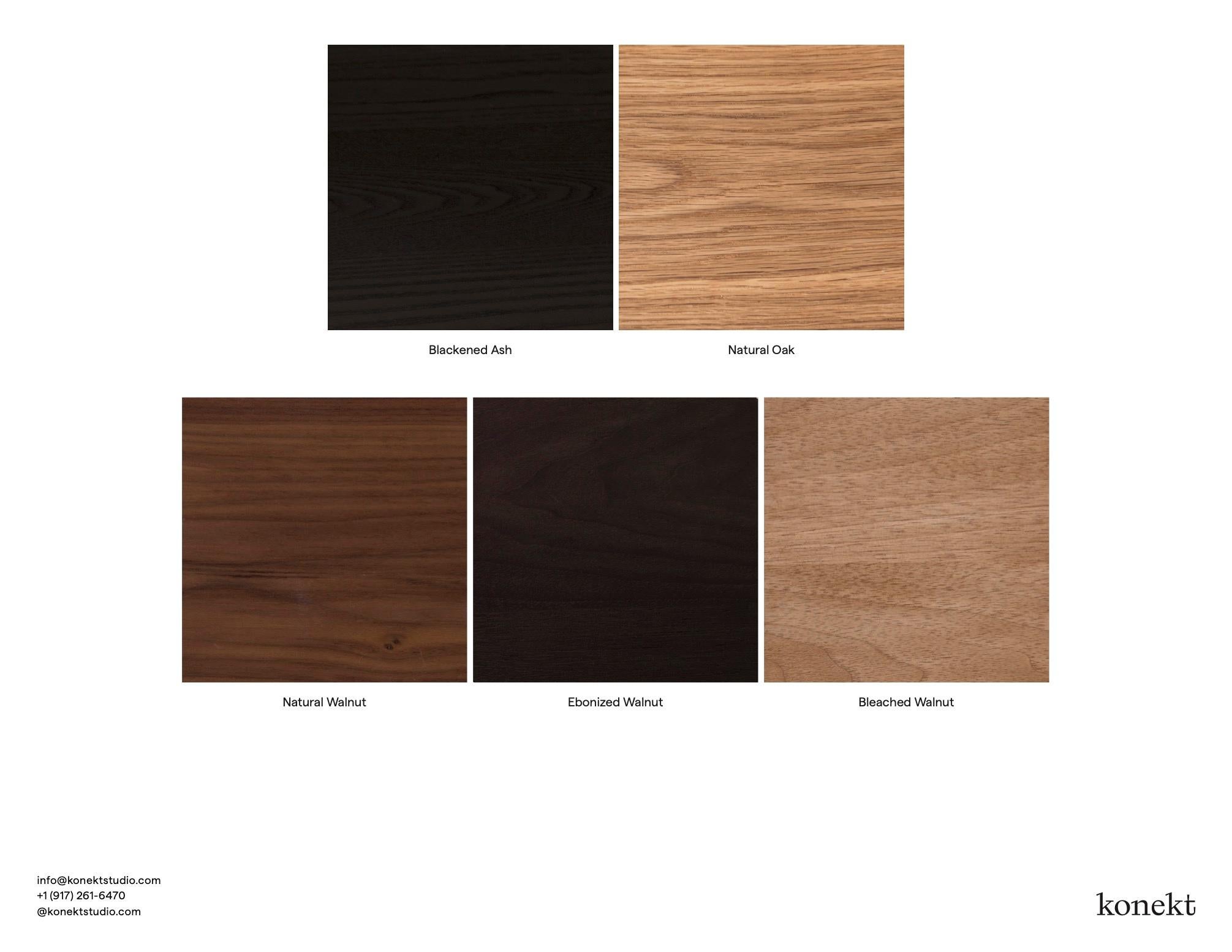 Konekt Tables d'appoint gigognes Silo Small/Medium - Noyer et acier inoxydable en vente 1