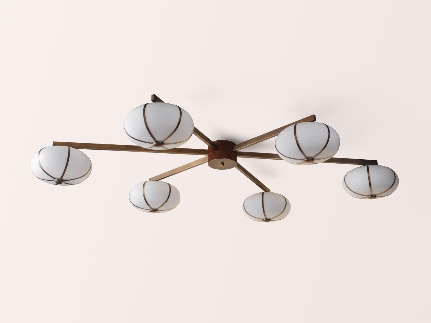 Konekt Rib Chandelier - 6 Flush Mount For Sale 4