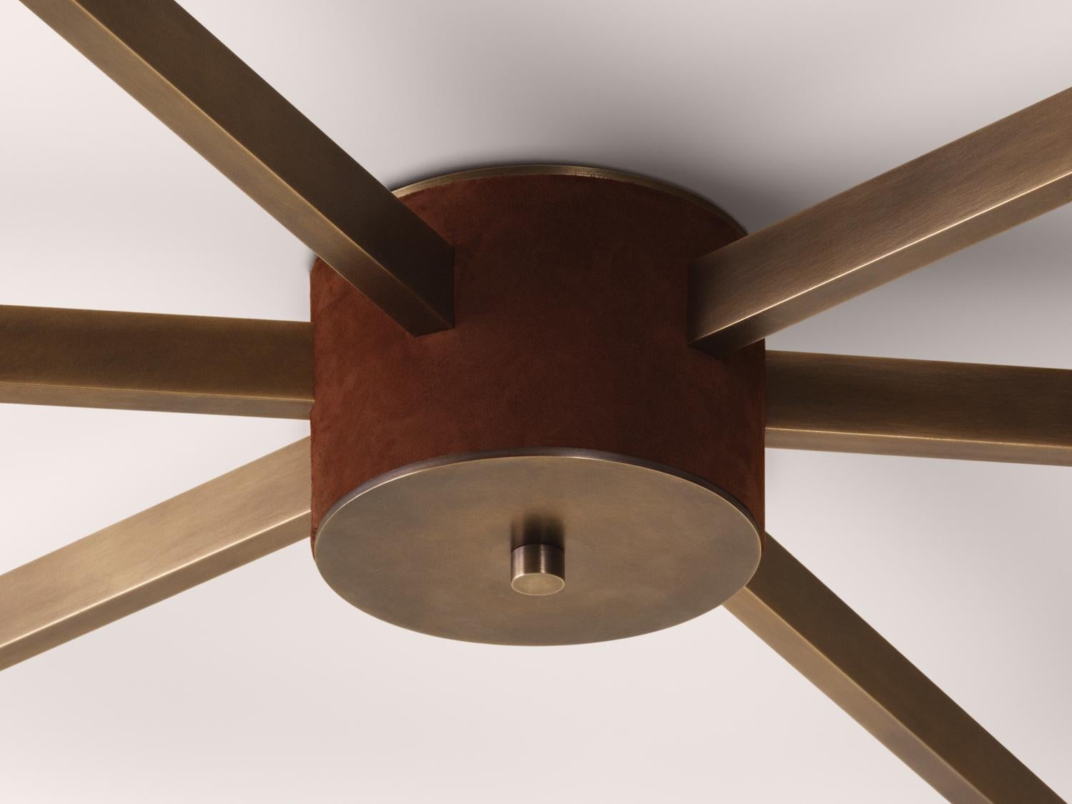 Konekt Rib Chandelier - 6 Flush Mount In New Condition For Sale In New York, NY