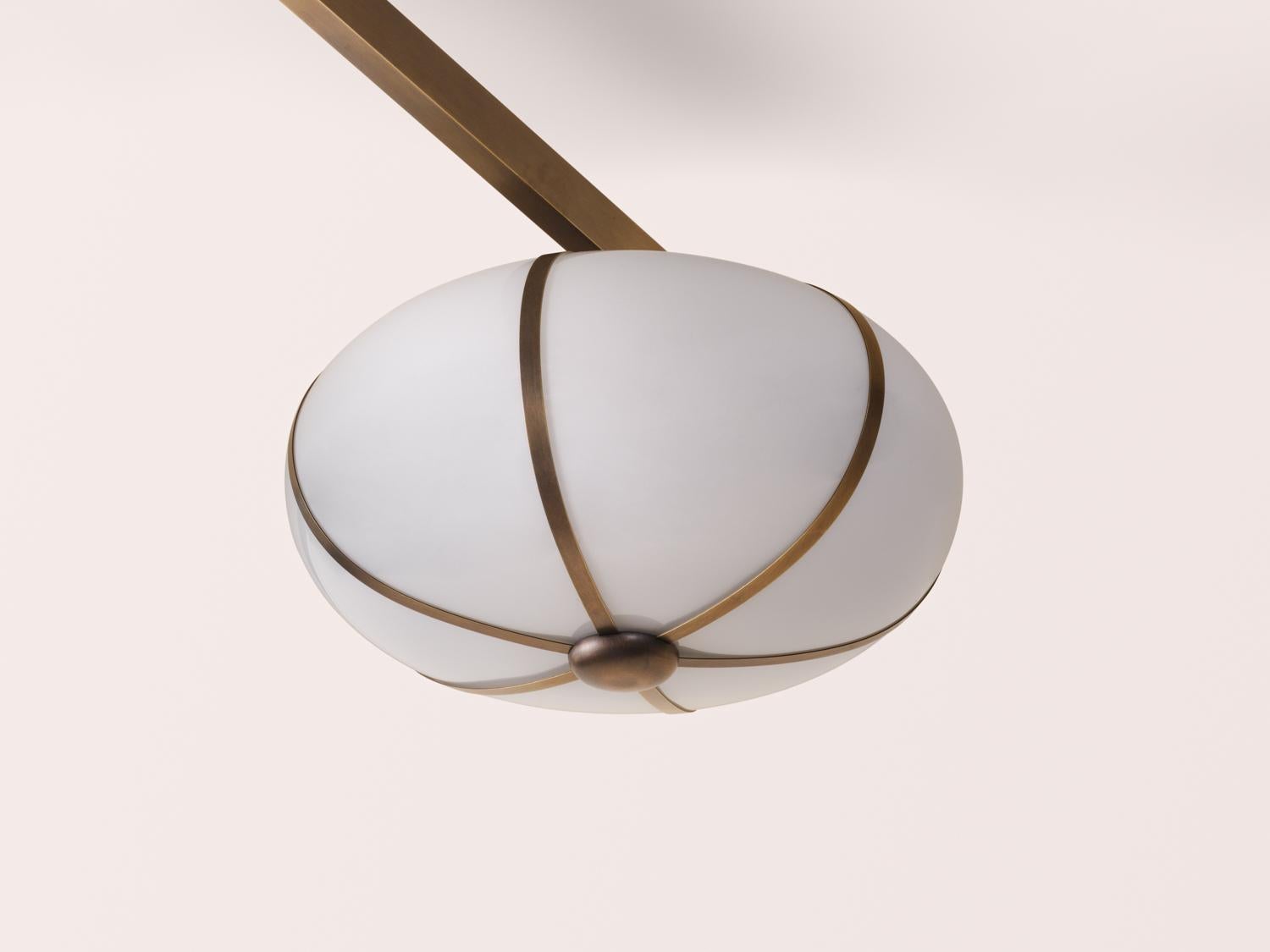 Contemporary Konekt Rib Chandelier - 6 Flush Mount For Sale