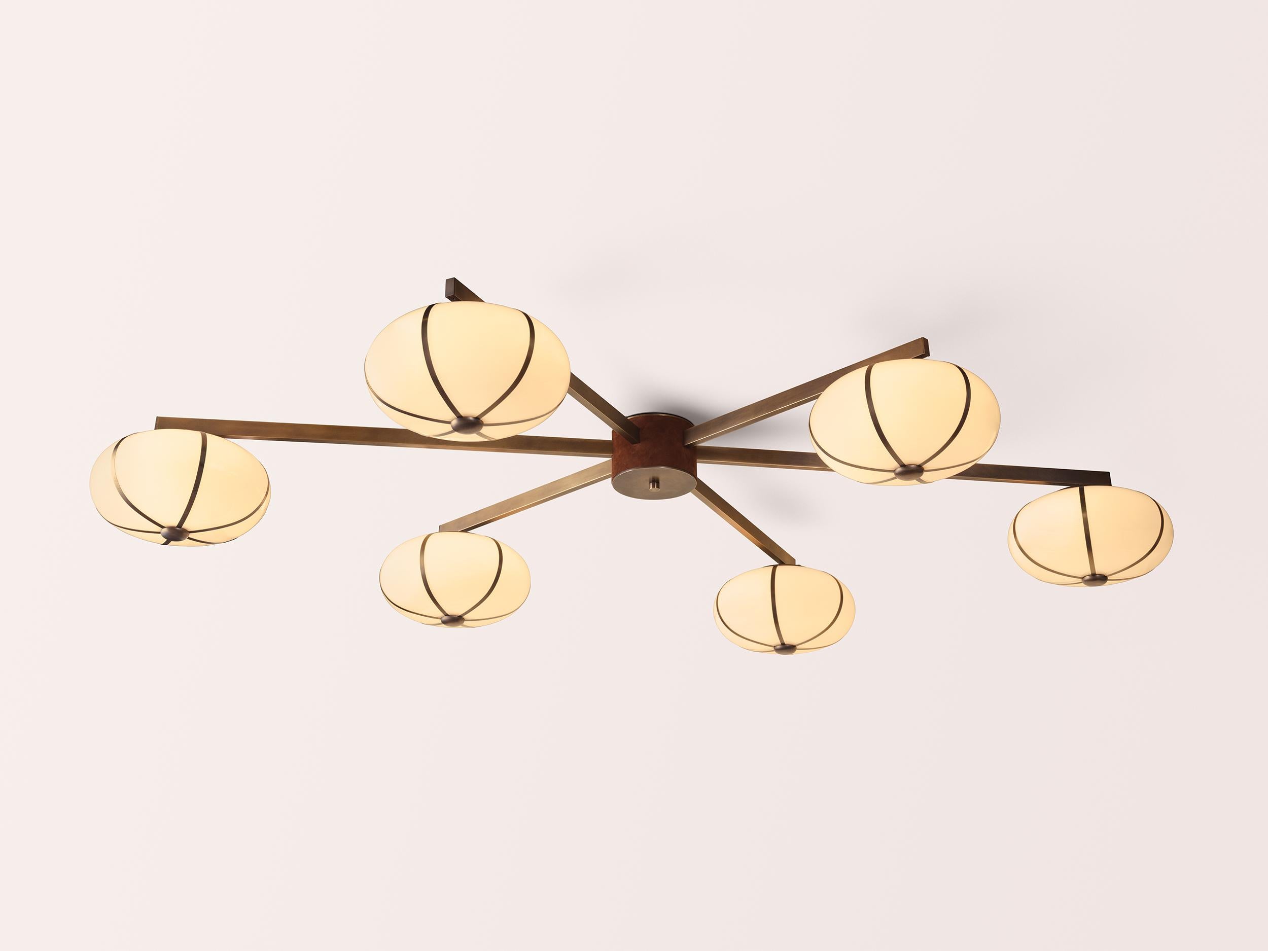Konekt Rib Chandelier - 6 Flush Mount For Sale 3