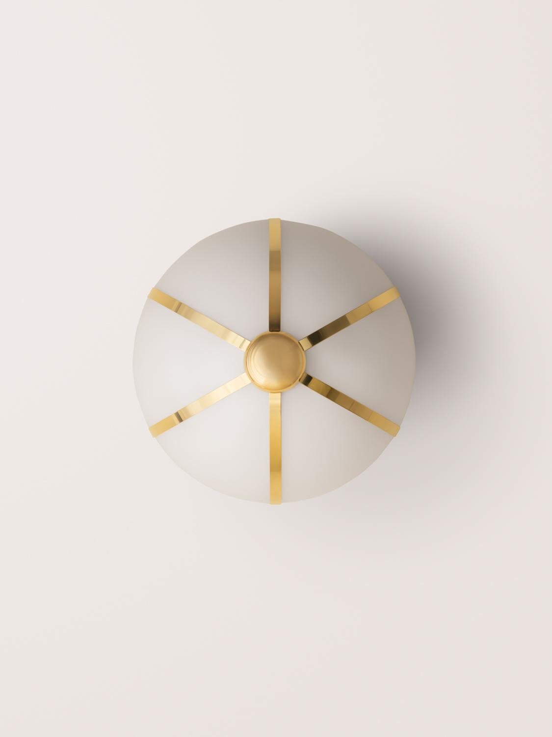 Konekt Rib Sconce - Small Sphere In New Condition For Sale In New York, NY