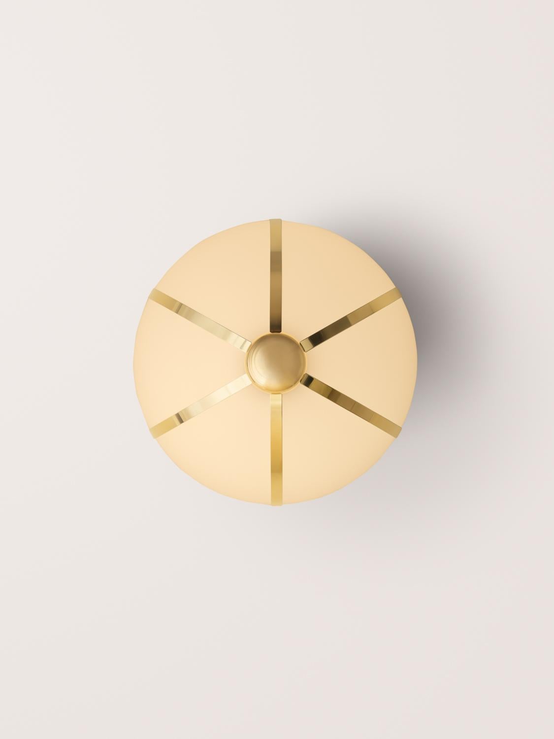 Contemporary Konekt Rib Sconce - Small Sphere For Sale