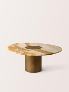 Konekt Silo Coffee Table Medium - Marble and Antique Brass