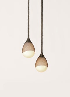 Konekt Small Armor Pendelleuchte Double - Messing antik