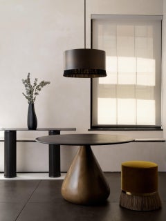 Konekt Sonya Dining Table in Bronze and Ebonized Walnut