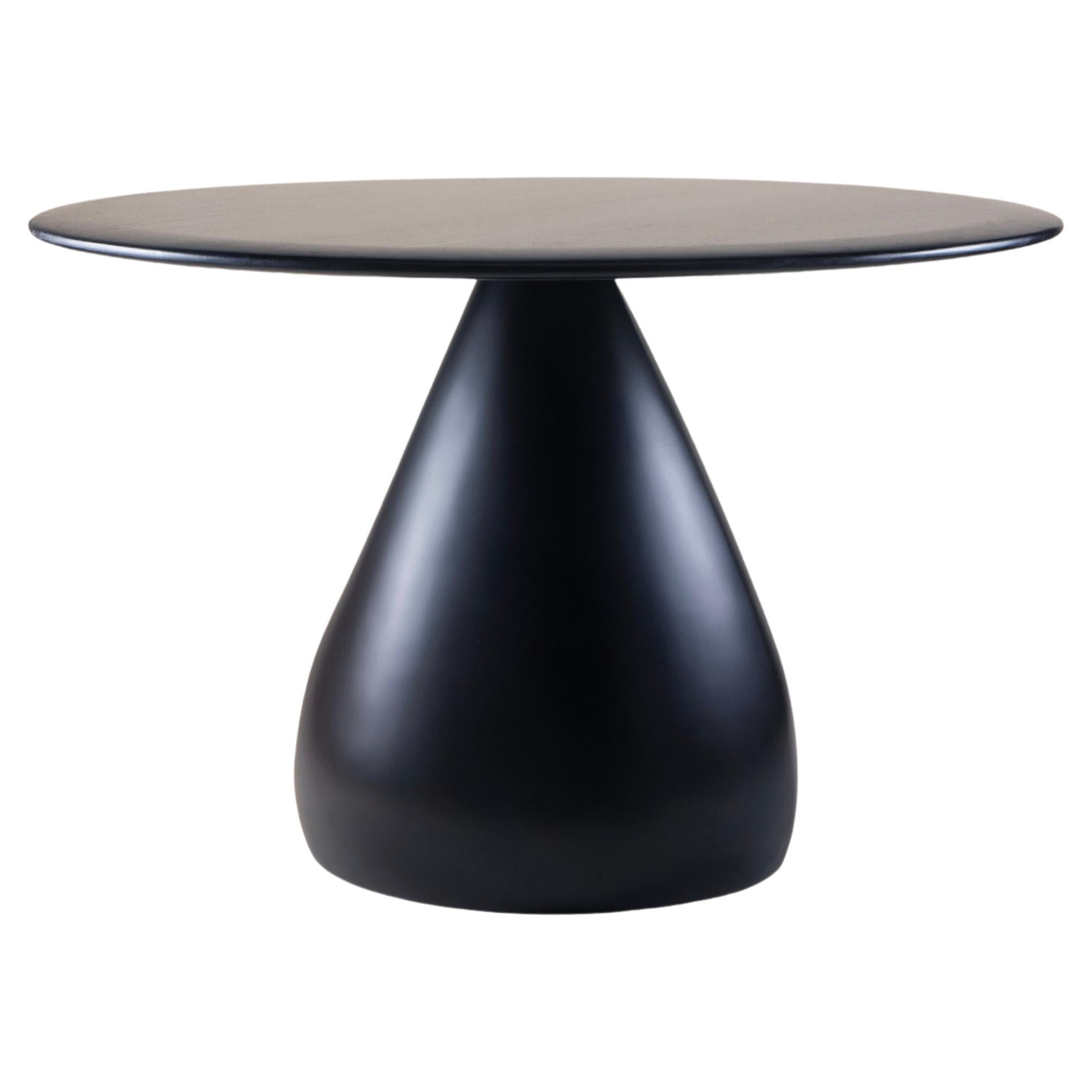Konekt Sonya Table - Blackened Steel and Ebonized Walnut