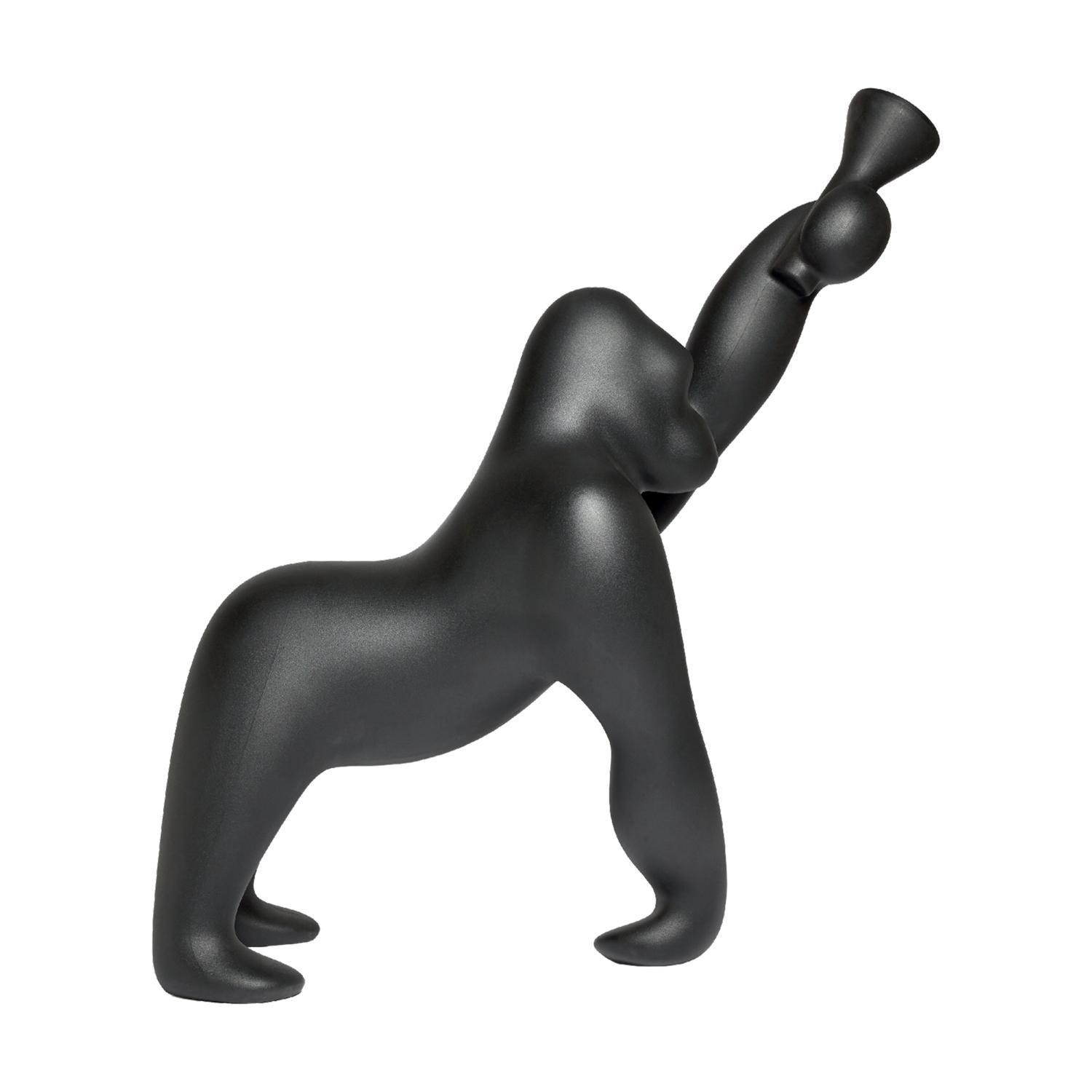 Schwarze Kong Gorilla-Stehlampe, entworfen von Stefano Giovannoni, hergestellt in Italien im Angebot 1