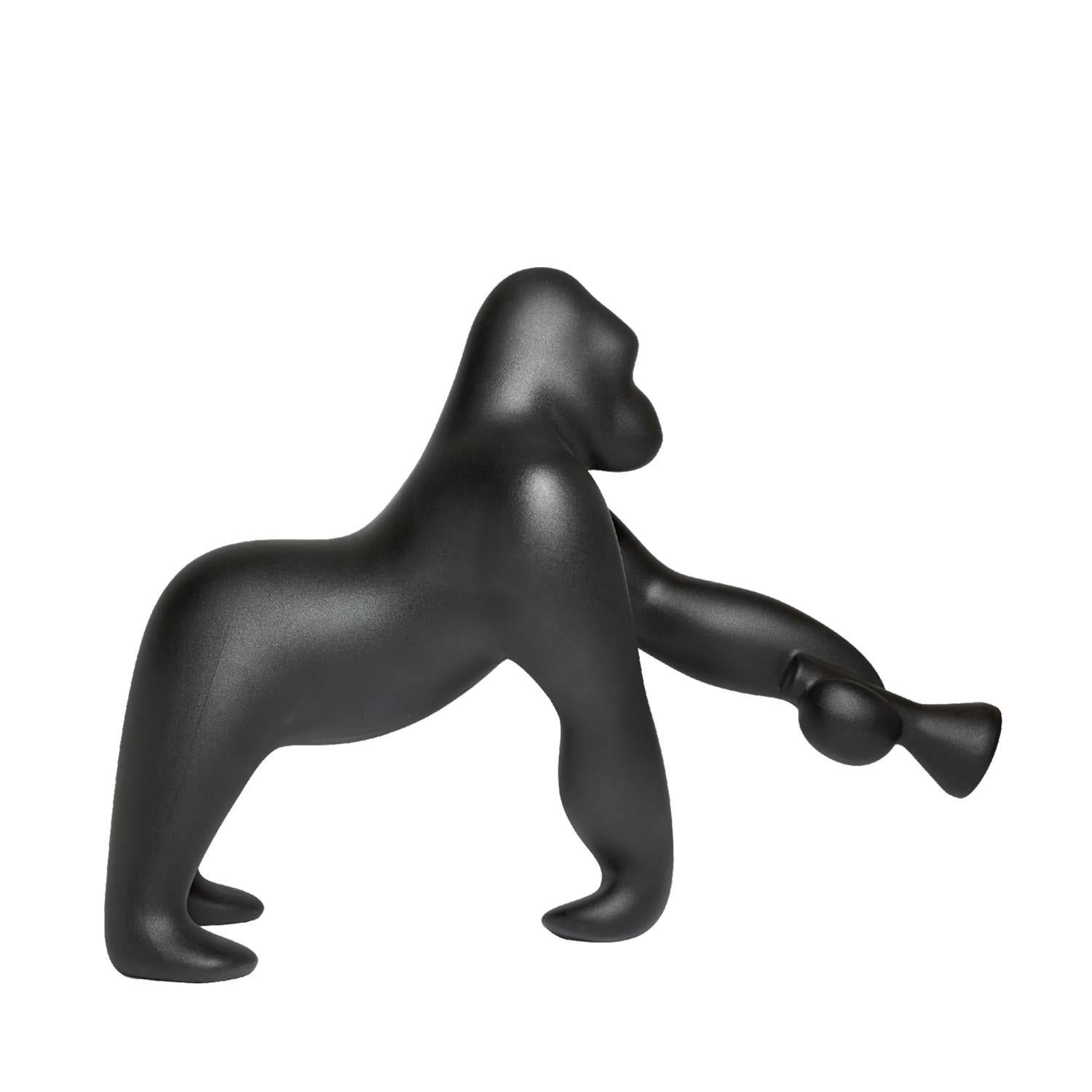 Plastic Kong Black Gorilla Floor Lamp, Designed by Stefano Giovannoni, Made in Italy For Sale