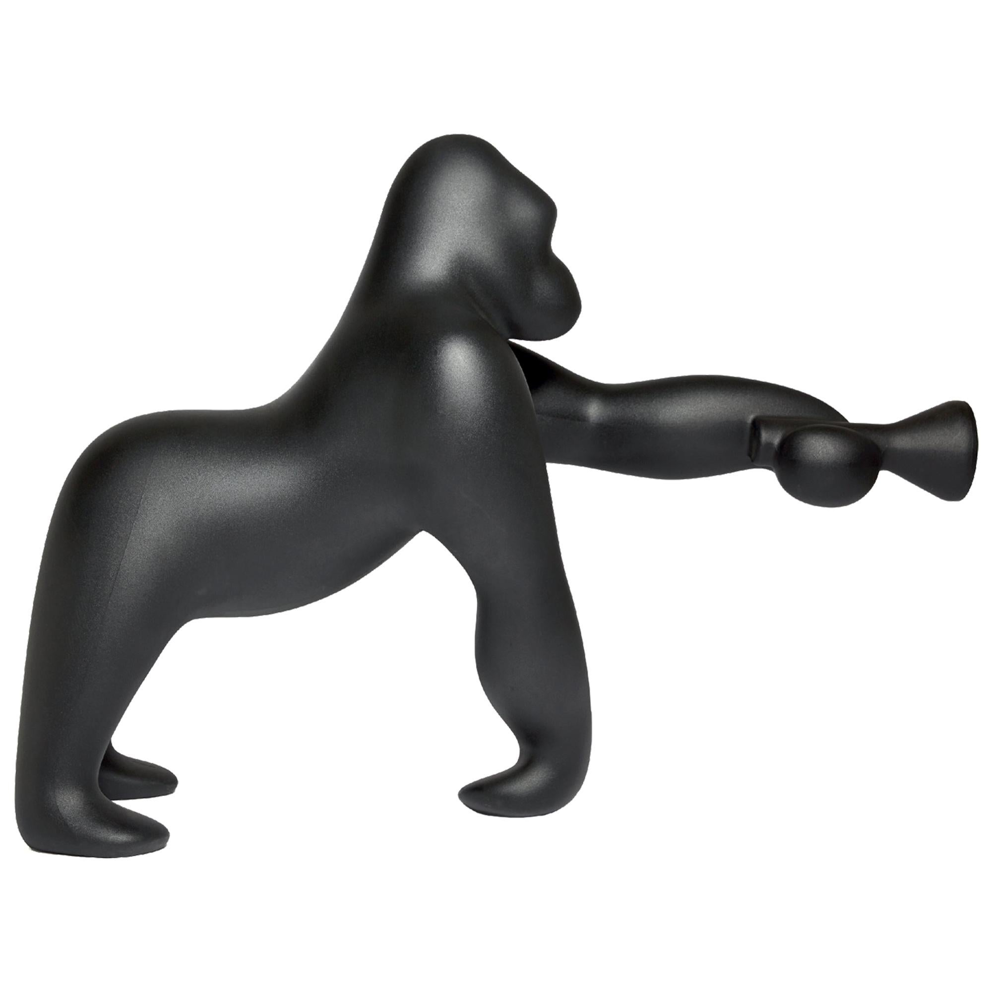 Kong Black Gorilla Floor Lamp, Designed by Stefano Giovannoni, Made in Italy For Sale
