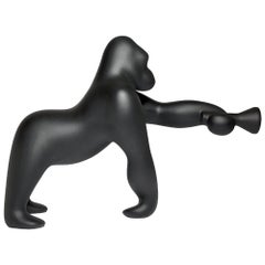 Kong Black Gorilla Floor Lamp, Designed by Stefano Giovannoni, Made in Italy