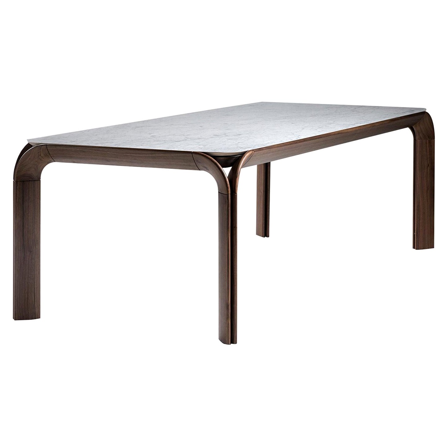 Mesa rectangular Kong de mármol de Carrara por Alex Bocchi y Alberto Pozzoli