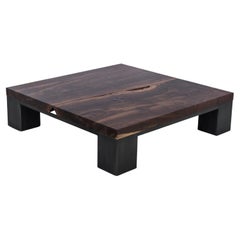 Kong Coffee Table 52"x52" in Solid Walnut and Steel Base