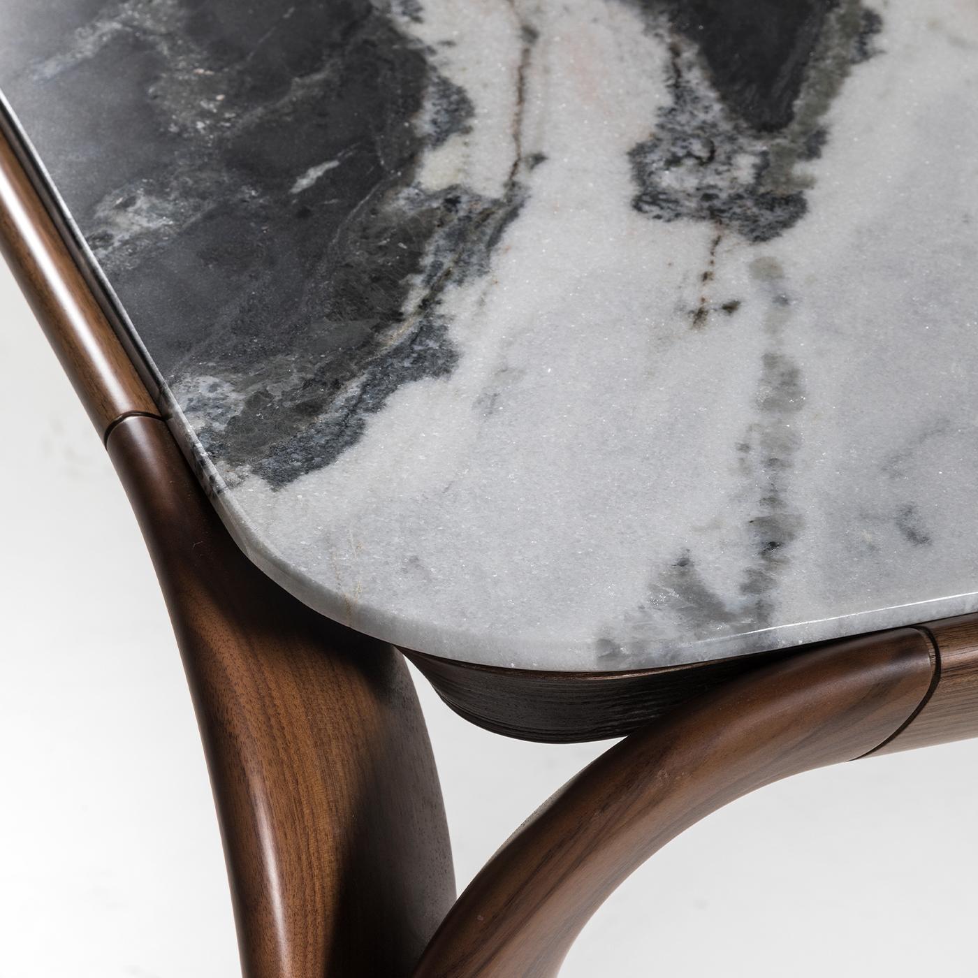 Moderne Table rectangulaire en marbre Dalmata de Kong par Alex Bocchi et Alberto Pozzoli en vente