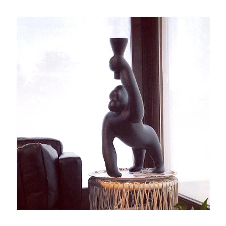 Italian Kong Gorilla XS Black Table Lamp by Stefano Giovannoni For Sale