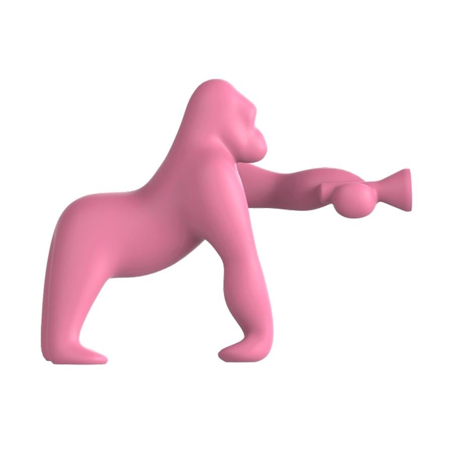 Italian Kong Gorilla Pink Floor Lamp by Stefano Giovannoni For Sale