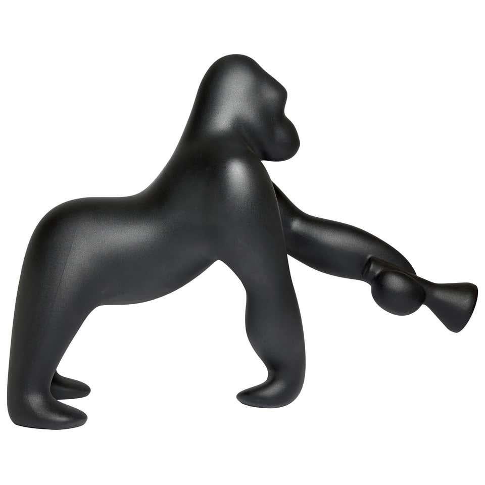 Italian In Stock in Los Angeles, Kong Gorilla XS Black Table Lamp, by Stefano Giovannoni