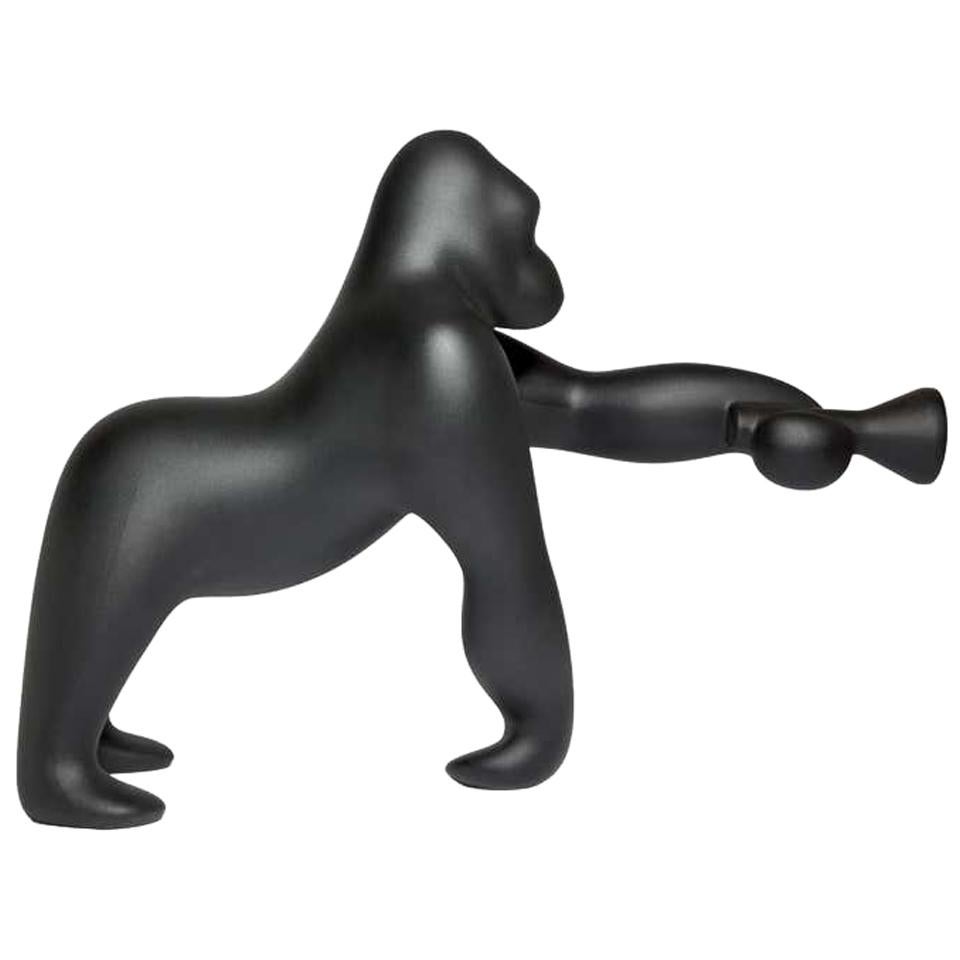 In Stock in Los Angeles, Kong Gorilla XS Black Table Lamp, by Stefano Giovannoni