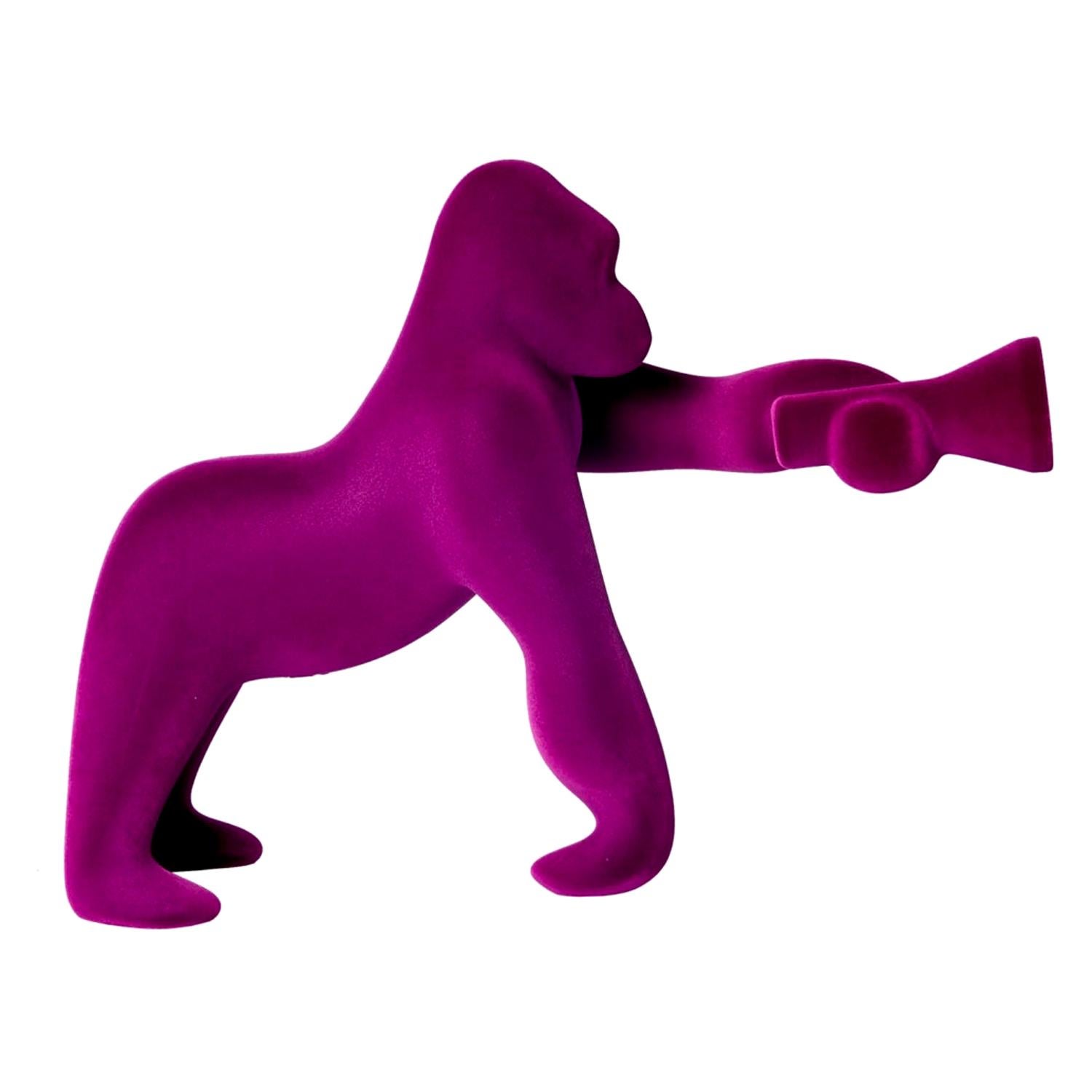 Kong XS, Gorilla Violet / Purple Velvet Table Lamp For Sale