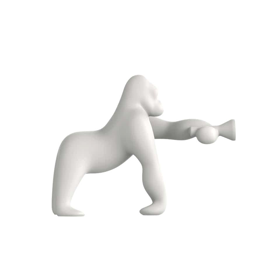 Italian In Stock in Los Angeles, Kong Gorilla XS White Table Lamp, by Stefano Giovannoni