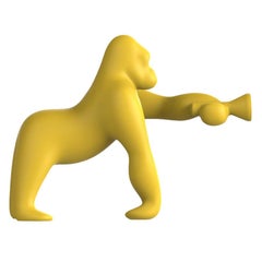 Lampe de bureau Kong XS Gorilla jaune, conçue par Stefano Giovannoni