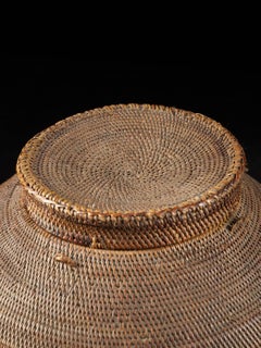 Kongo People, DRC.Lidded Wicker Basket - Container
