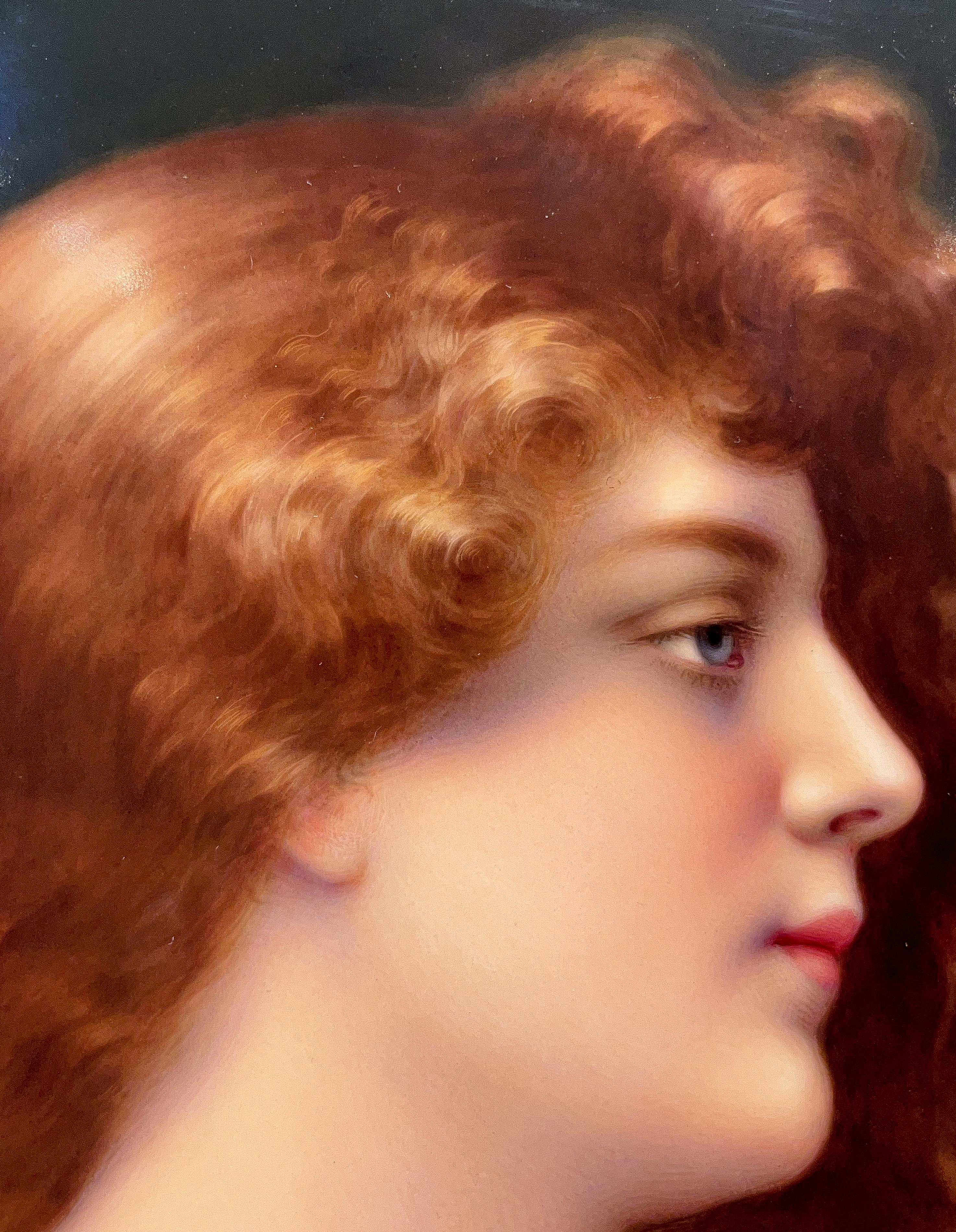 KPM Berlin Porcelain Plaque of a Beauty in vendita 1