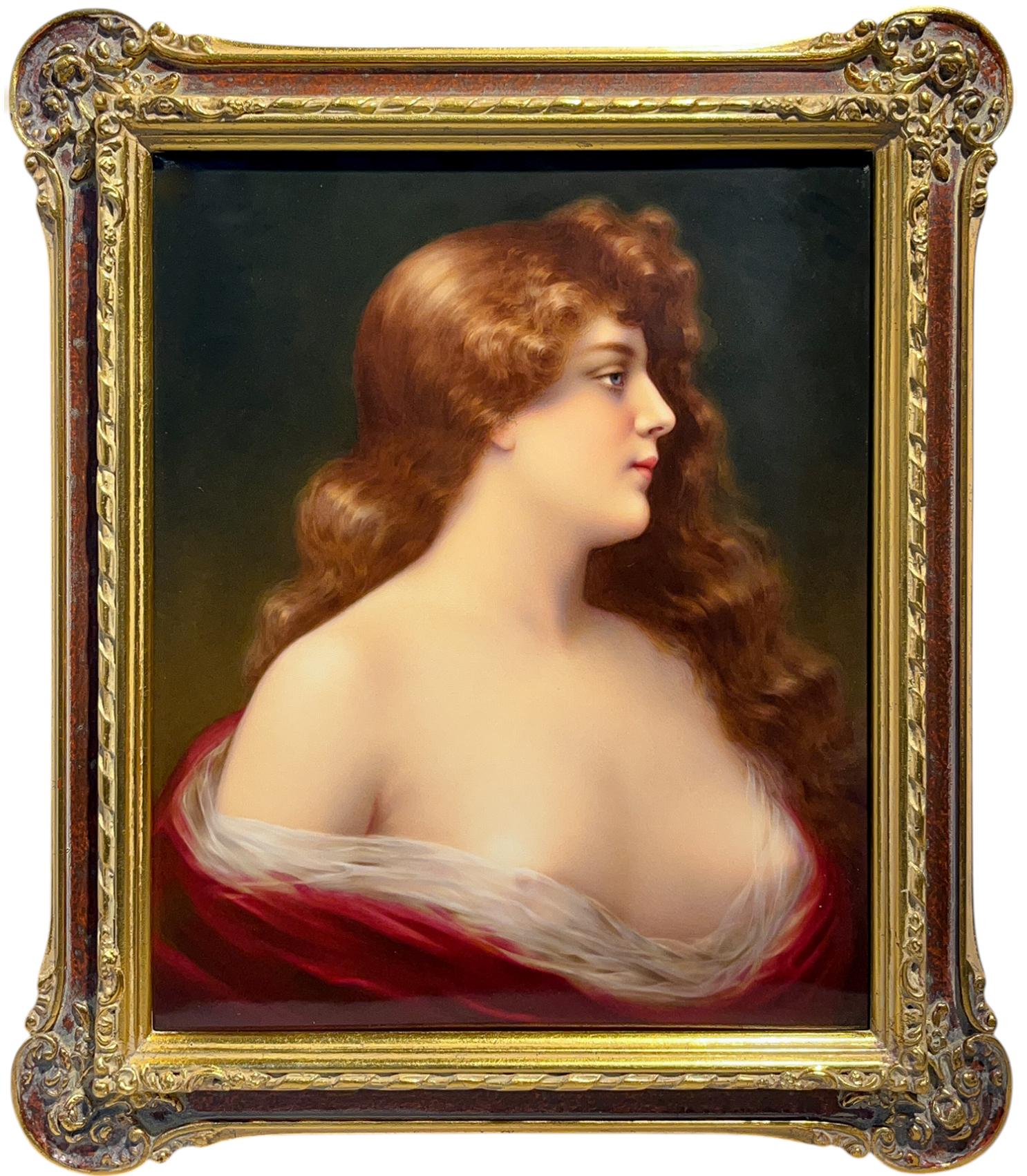KPM Berlin Porcelain Plaque of a Beauty