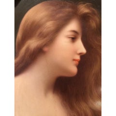 KPM Hand Painted Porcelain Plaque of a Beautiful Lady