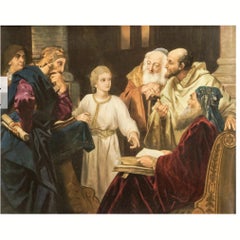 KPM  Porcelain Historical Plaque Of 'Jesus In The Temple'