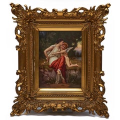KPM Porcelain Plaque of a Goddess and Cupid
