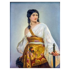 K.P.M. Porcelain Plaque of Judith Beheading Holofernes by Walther