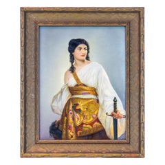 K.P.M. Porcelain Plaque of Judith Beheading Holofernes by Walther