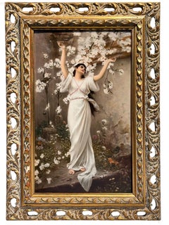 Antique KPM Porcelain Plaque Painting of "Hope"